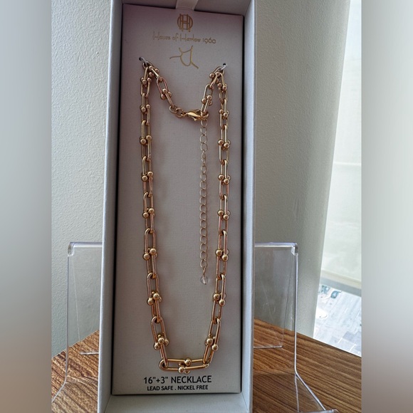 House of Harlow 1960 Gold Chain Atom Molecule Necklace - Picture 8 of 9